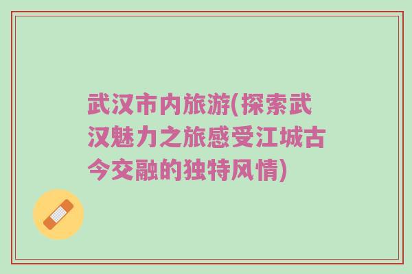 武汉市内旅游(探索武汉魅力之旅感受江城古今交融的独特风情)